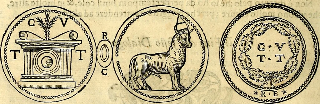 An illustration from Dialoghi di d. Antonio Agostini arcivescovo de Tarracona; sopra le medaglie, iscrizioni, e altre antichita:, 1698, leaf 227