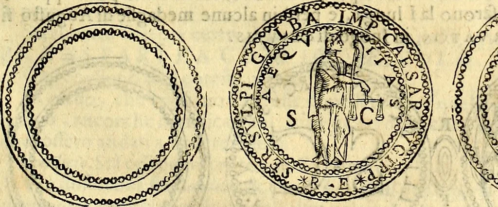 An illustration from Dialoghi di d. Antonio Agostini arcivescovo de Tarracona; sopra le medaglie, iscrizioni, e altre antichita:, 1698, leaf 280