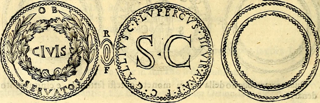 An illustration from Dialoghi di d. Antonio Agostini arcivescovo de Tarracona; sopra le medaglie, iscrizioni, e altre antichita:, 1698, leaf 281