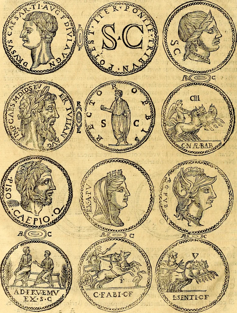 An illustration from Dialoghi di d. Antonio Agostini arcivescovo de Tarracona; sopra le medaglie, iscrizioni, e altre antichita:, 1698, leaf 29