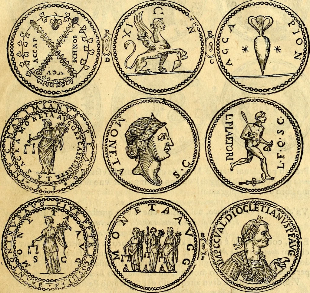 An illustration from Dialoghi di d. Antonio Agostini arcivescovo de Tarracona; sopra le medaglie, iscrizioni, e altre antichita:, 1698, leaf 30