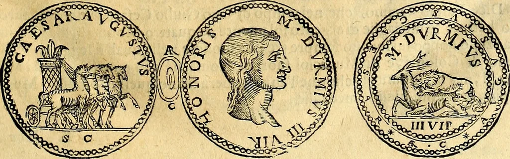 An illustration from Dialoghi di d. Antonio Agostini arcivescovo de Tarracona; sopra le medaglie, iscrizioni, e altre antichita:, 1698, leaf 30