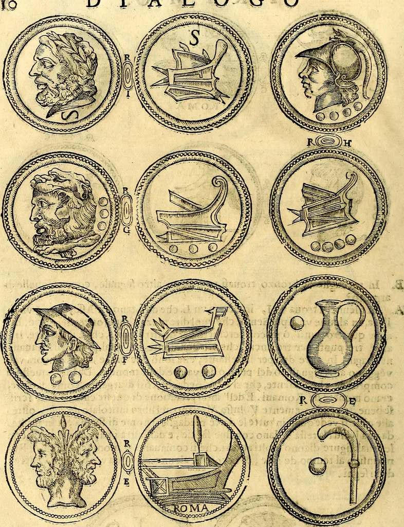 An illustration from Dialoghi di d. Antonio Agostini arcivescovo de Tarracona; sopra le medaglie, iscrizioni, e altre antichita:, 1698, leaf 35