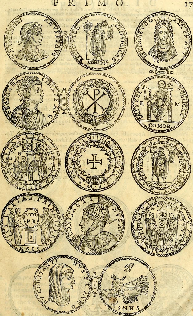 An illustration from Dialoghi di d. Antonio Agostini arcivescovo de Tarracona; sopra le medaglie, iscrizioni, e altre antichita:, 1698, leaf 42