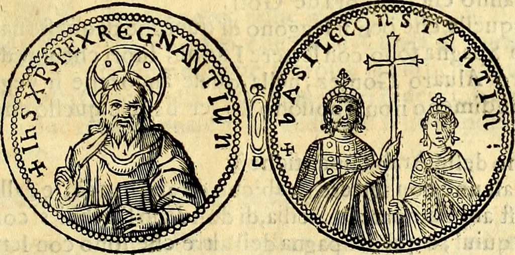 An illustration from Dialoghi di d. Antonio Agostini arcivescovo de Tarracona; sopra le medaglie, iscrizioni, e altre antichita:, 1698, leaf 44