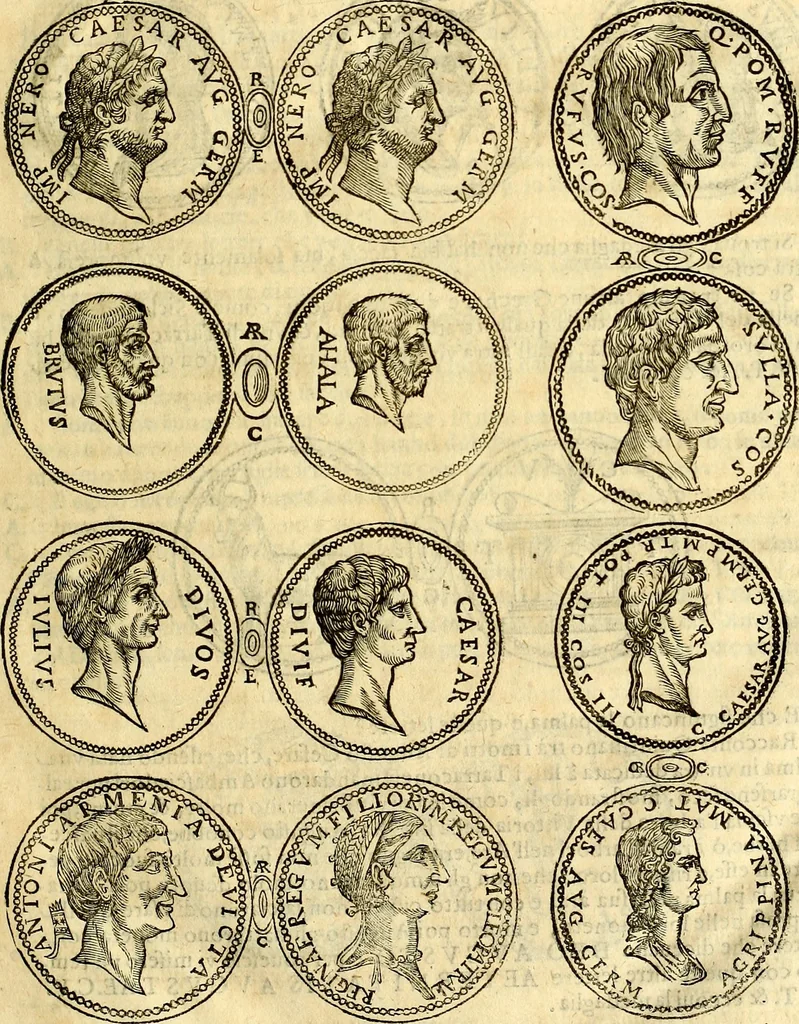 An illustration from Dialoghi di d. Antonio Agostini arcivescovo de Tarracona; sopra le medaglie, iscrizioni, e altre antichita:, 1698, leaf 48
