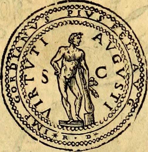An illustration from Dialoghi di d. Antonio Agostini arcivescovo de Tarracona; sopra le medaglie, iscrizioni, e altre antichita:, 1698, leaf 54