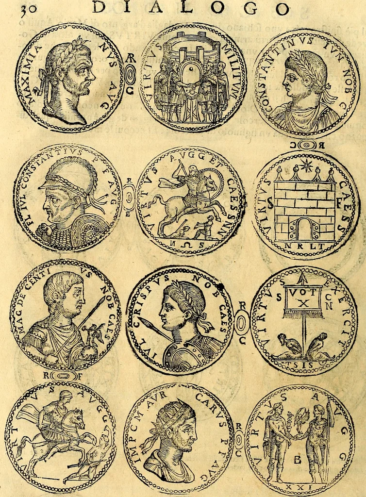 An illustration from Dialoghi di d. Antonio Agostini arcivescovo de Tarracona; sopra le medaglie, iscrizioni, e altre antichita:, 1698, leaf 55