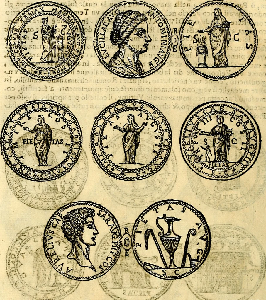 An illustration from Dialoghi di d. Antonio Agostini arcivescovo de Tarracona; sopra le medaglie, iscrizioni, e altre antichita:, 1698, leaf 57