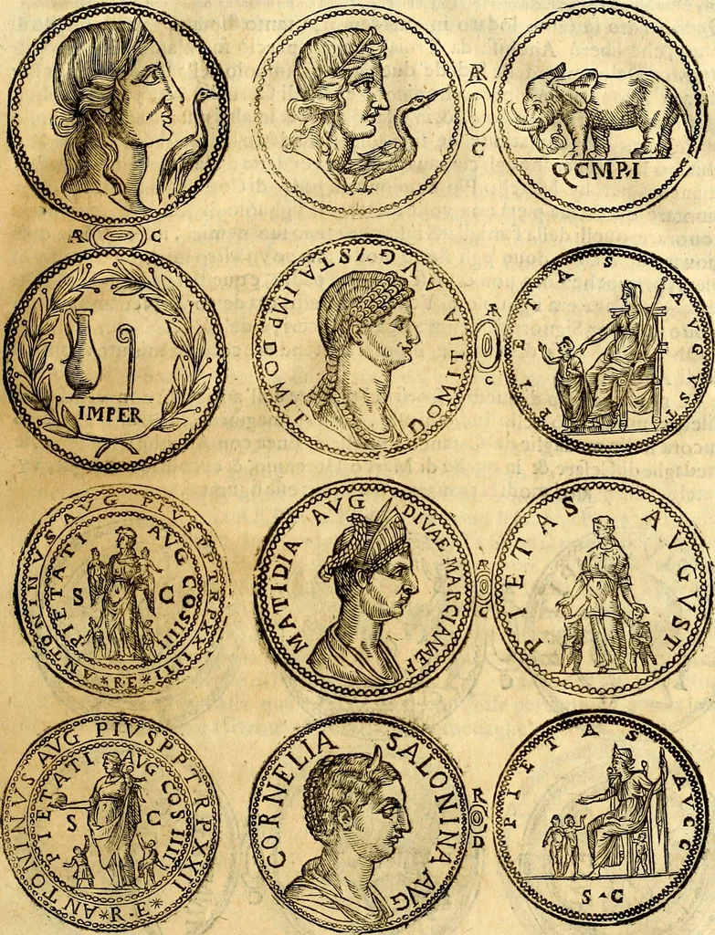 An illustration from Dialoghi di d. Antonio Agostini arcivescovo de Tarracona; sopra le medaglie, iscrizioni, e altre antichita:, 1698, leaf 58
