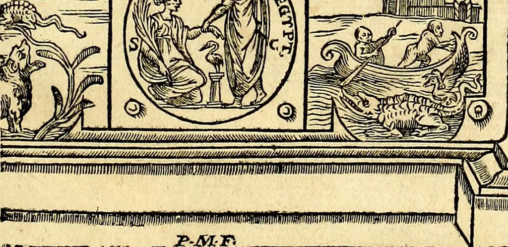 An illustration from Dialoghi di d. Antonio Agostini arcivescovo de Tarracona; sopra le medaglie, iscrizioni, e altre antichita:, 1698, leaf 6