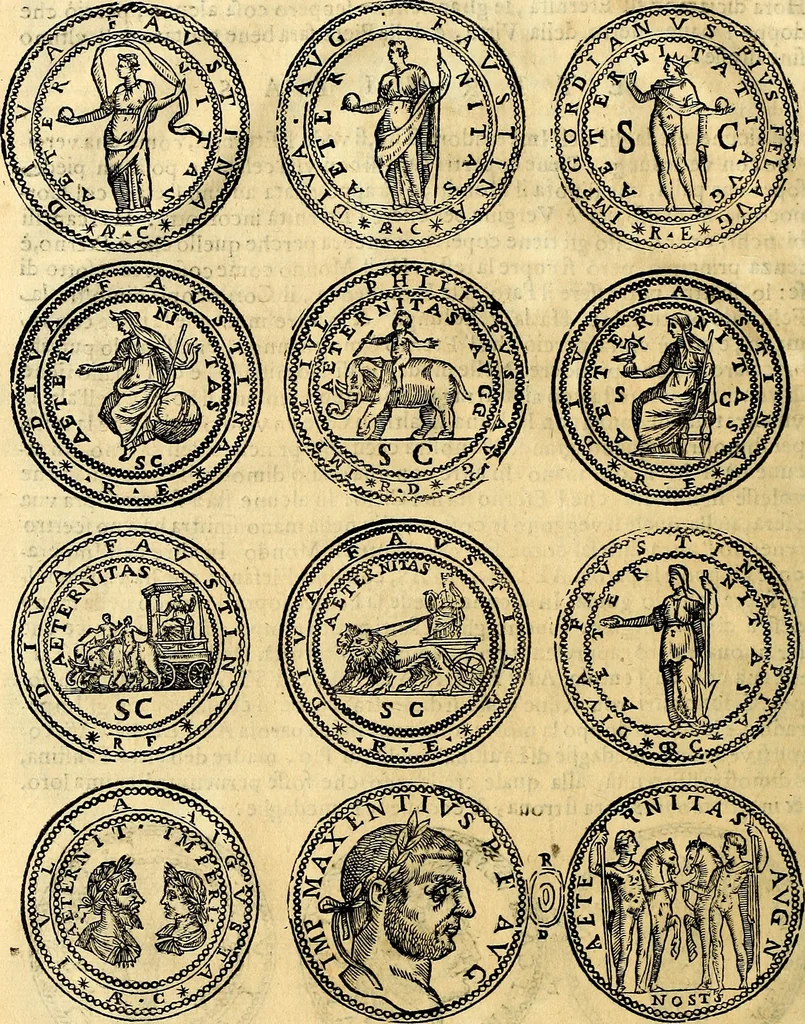 An illustration from Dialoghi di d. Antonio Agostini arcivescovo de Tarracona; sopra le medaglie, iscrizioni, e altre antichita:, 1698, leaf 61