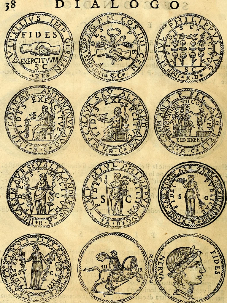 An illustration from Dialoghi di d. Antonio Agostini arcivescovo de Tarracona; sopra le medaglie, iscrizioni, e altre antichita:, 1698, leaf 63