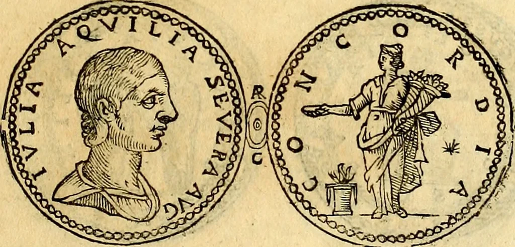 An illustration from Dialoghi di d. Antonio Agostini arcivescovo de Tarracona; sopra le medaglie, iscrizioni, e altre antichita:, 1698, leaf 64