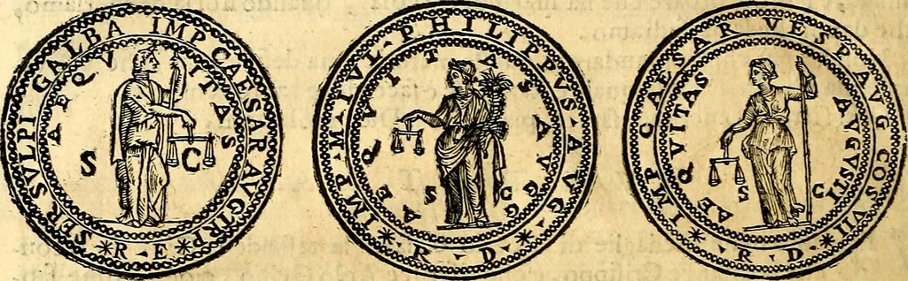 An illustration from Dialoghi di d. Antonio Agostini arcivescovo de Tarracona; sopra le medaglie, iscrizioni, e altre antichita:, 1698, leaf 71