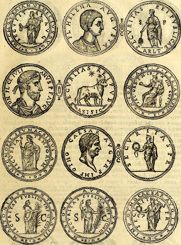 An illustration from Dialoghi di d. Antonio Agostini arcivescovo de Tarracona; sopra le medaglie, iscrizioni, e altre antichita:, 1698, leaf 74