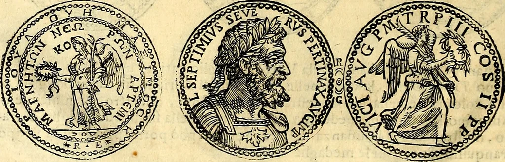 An illustration from Dialoghi di d. Antonio Agostini arcivescovo de Tarracona; sopra le medaglie, iscrizioni, e altre antichita:, 1698, leaf 75