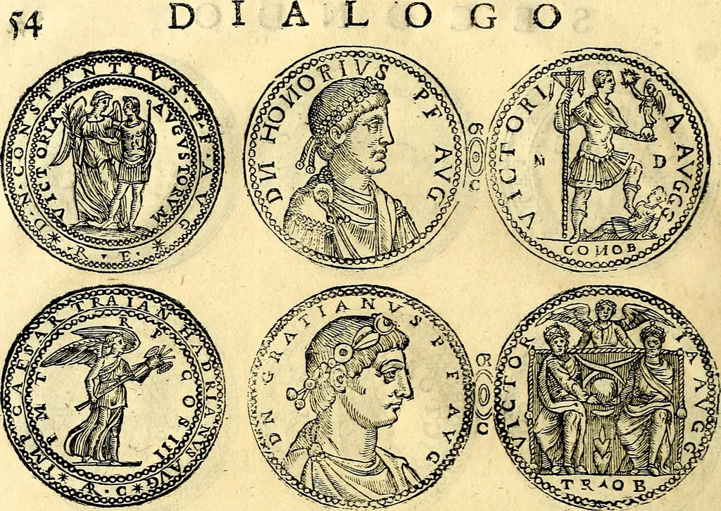 An illustration from Dialoghi di d. Antonio Agostini arcivescovo de Tarracona; sopra le medaglie, iscrizioni, e altre antichita:, 1698, leaf 79