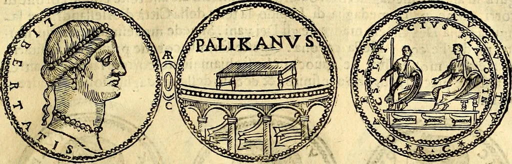 An illustration from Dialoghi di d. Antonio Agostini arcivescovo de Tarracona; sopra le medaglie, iscrizioni, e altre antichita:, 1698, leaf 80