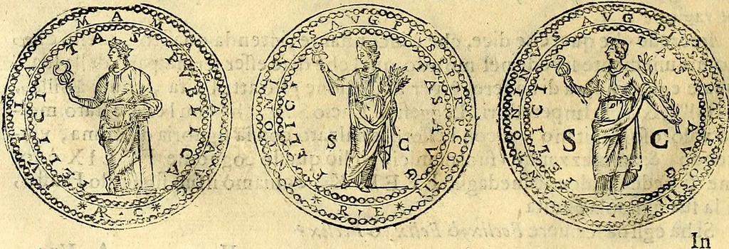 An illustration from Dialoghi di d. Antonio Agostini arcivescovo de Tarracona; sopra le medaglie, iscrizioni, e altre antichita:, 1698, leaf 85