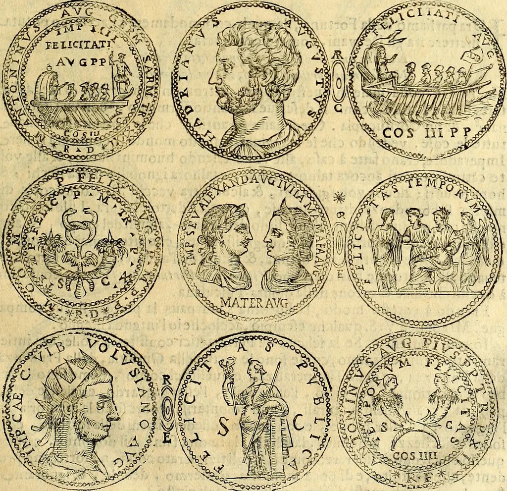 An illustration from Dialoghi di d. Antonio Agostini arcivescovo de Tarracona; sopra le medaglie, iscrizioni, e altre antichita:, 1698, leaf 86
