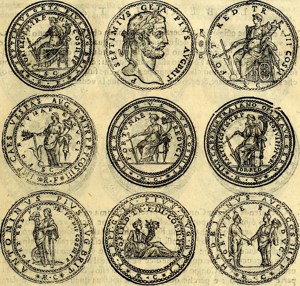 An illustration from Dialoghi di d. Antonio Agostini arcivescovo de Tarracona; sopra le medaglie, iscrizioni, e altre antichita:, 1698, leaf 90