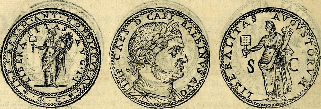 An illustration from Dialoghi di d. Antonio Agostini arcivescovo de Tarracona; sopra le medaglie, iscrizioni, e altre antichita:, 1698, leaf 91