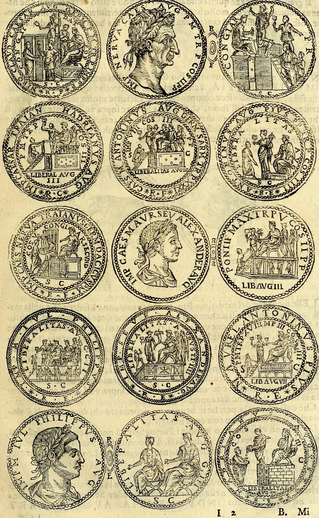 An illustration from Dialoghi di d. Antonio Agostini arcivescovo de Tarracona; sopra le medaglie, iscrizioni, e altre antichita:, 1698, leaf 92