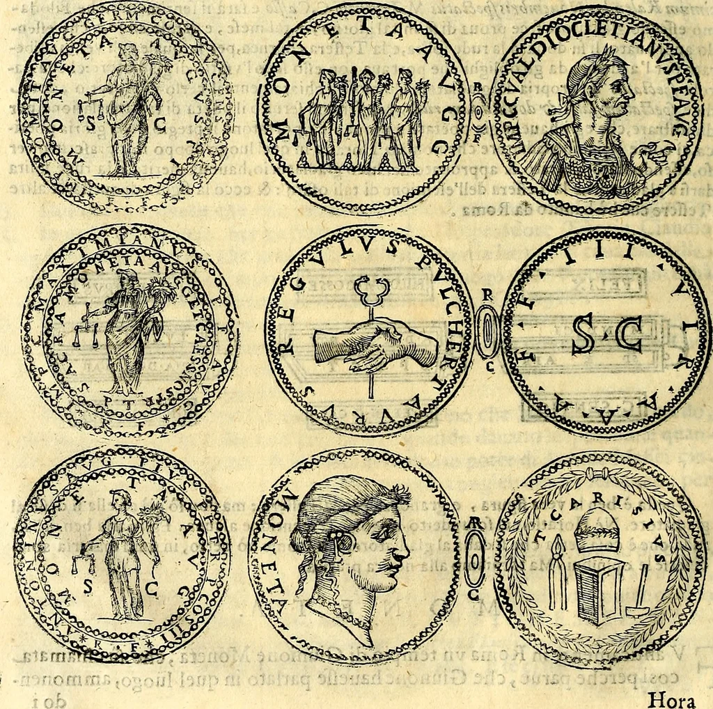 An illustration from Dialoghi di d. Antonio Agostini arcivescovo de Tarracona; sopra le medaglie, iscrizioni, e altre antichita:, 1698, leaf 97