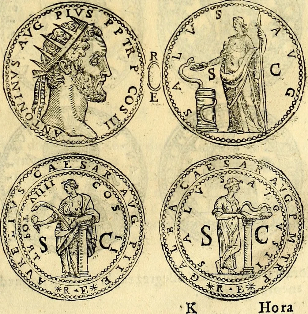 An illustration from Dialoghi di d. Antonio Agostini arcivescovo de Tarracona; sopra le medaglie, iscrizioni, e altre antichita:, 1698, leaf 98
