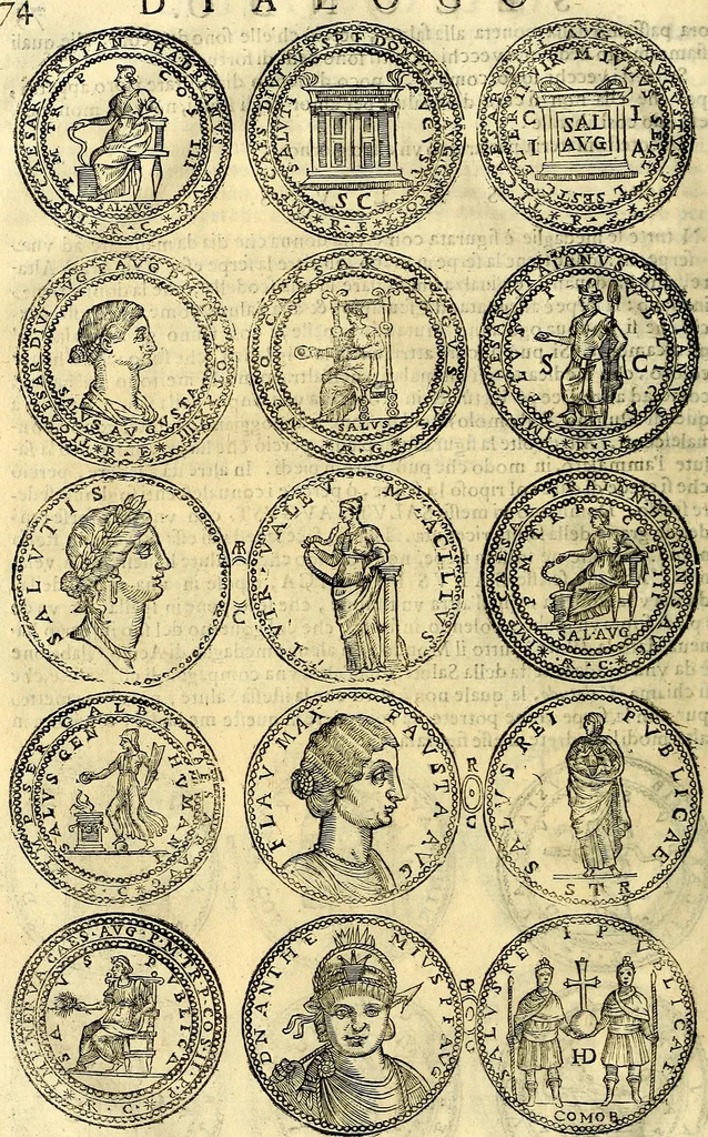 An illustration from Dialoghi di d. Antonio Agostini arcivescovo de Tarracona; sopra le medaglie, iscrizioni, e altre antichita:, 1698, leaf 99