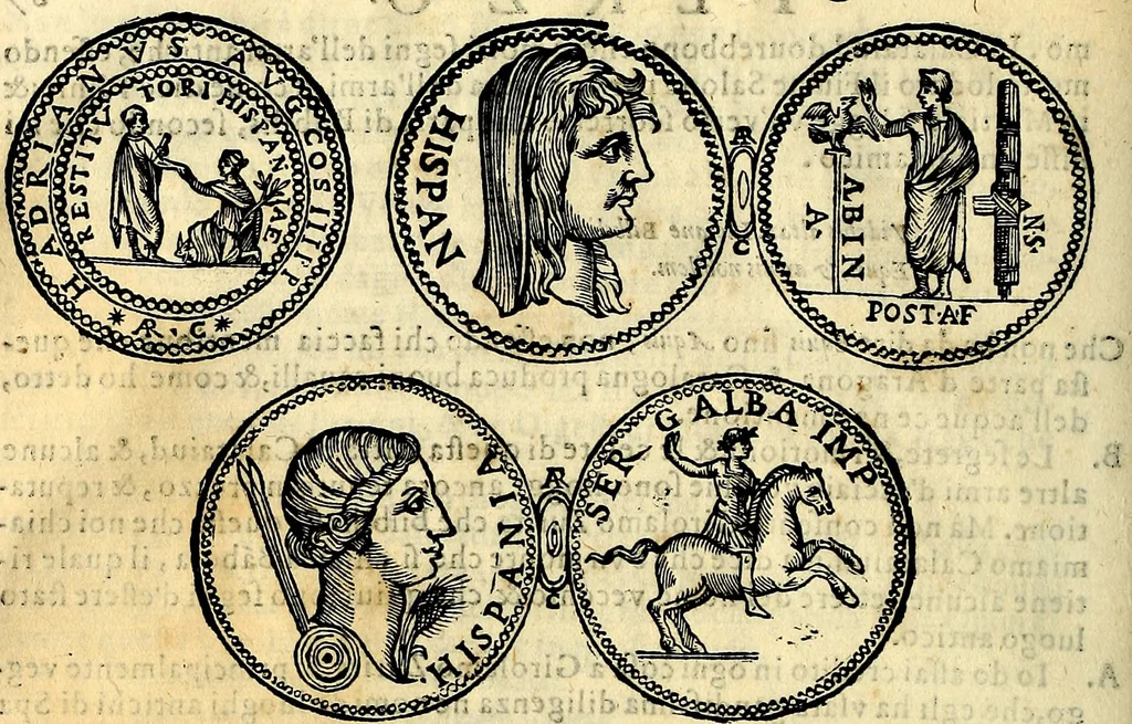 An illustration from Dialoghi di don Antonio Agostini archivescovo di Taracona, intorno alle medaglie, inscrittioni, & altre antichità, 1625, leaf 103
