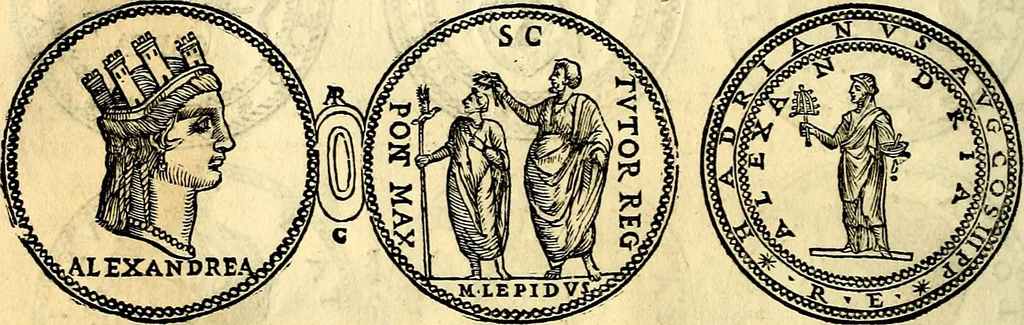 An illustration from Dialoghi di don Antonio Agostini archivescovo di Taracona, intorno alle medaglie, inscrittioni, & altre antichità, 1625, leaf 115