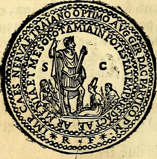 An illustration from Dialoghi di don Antonio Agostini archivescovo di Taracona, intorno alle medaglie, inscrittioni, & altre antichità, 1625, leaf 117