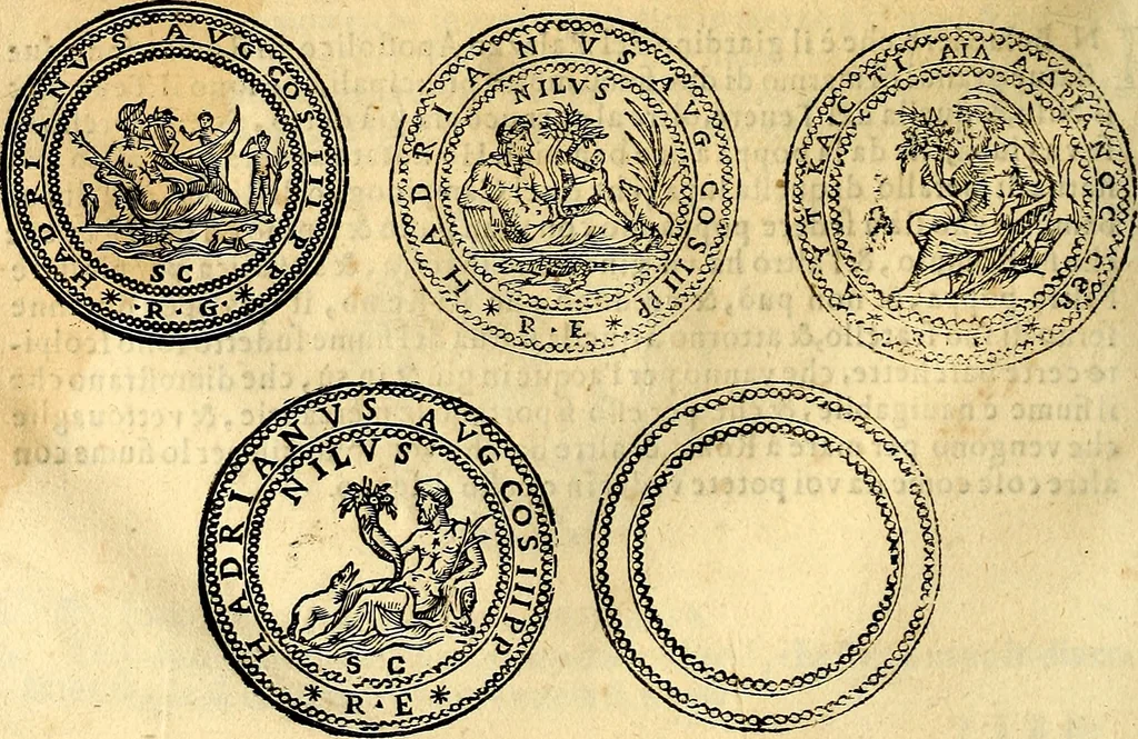 An illustration from Dialoghi di don Antonio Agostini archivescovo di Taracona, intorno alle medaglie, inscrittioni, & altre antichità, 1625, leaf 119