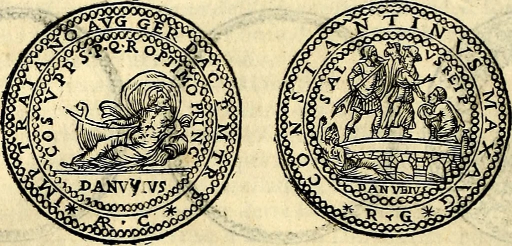An illustration from Dialoghi di don Antonio Agostini archivescovo di Taracona, intorno alle medaglie, inscrittioni, & altre antichità, 1625, leaf 123