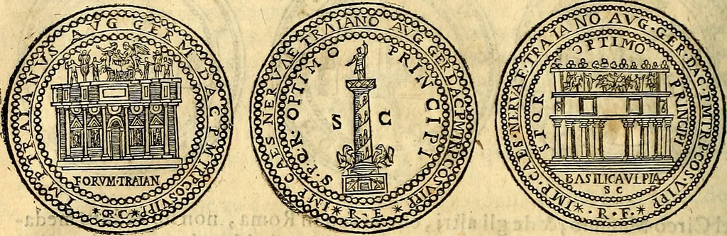 An illustration from Dialoghi di don Antonio Agostini archivescovo di Taracona, intorno alle medaglie, inscrittioni, & altre antichità, 1625, leaf 133