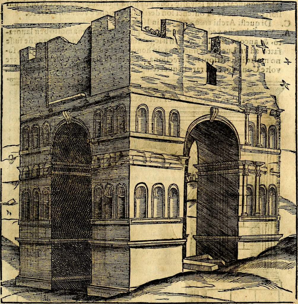 An illustration from Dialoghi di don Antonio Agostini archivescovo di Taracona, intorno alle medaglie, inscrittioni, & altre antichità, 1625, leaf 142