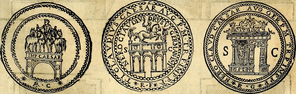 An illustration from Dialoghi di don Antonio Agostini archivescovo di Taracona, intorno alle medaglie, inscrittioni, & altre antichità, 1625, leaf 142