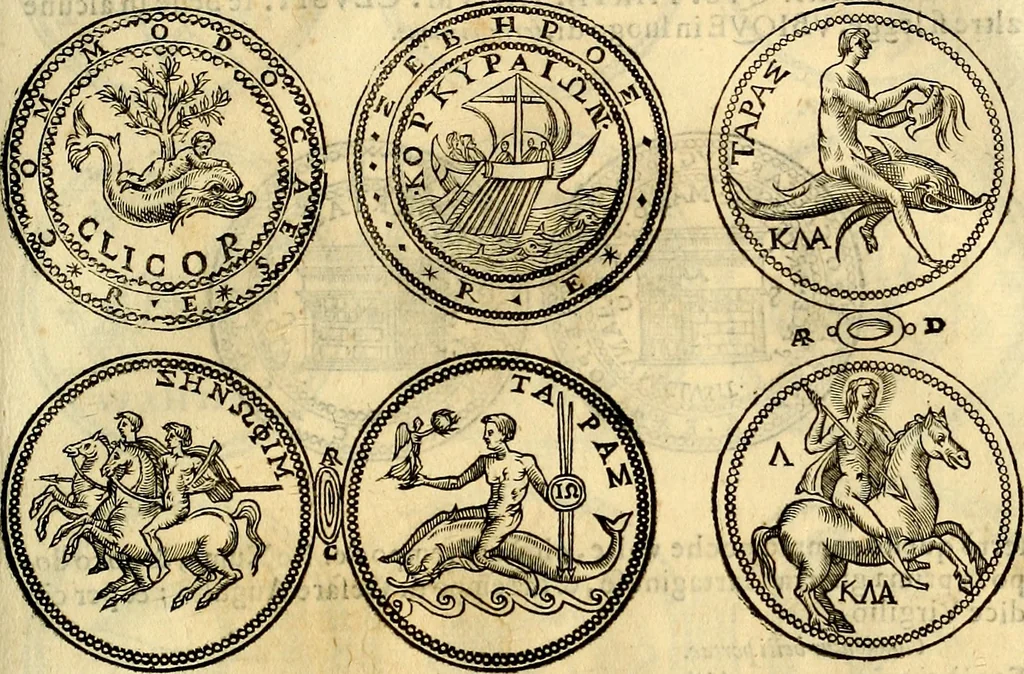 An illustration from Dialoghi di don Antonio Agostini archivescovo di Taracona, intorno alle medaglie, inscrittioni, & altre antichità, 1625, leaf 162