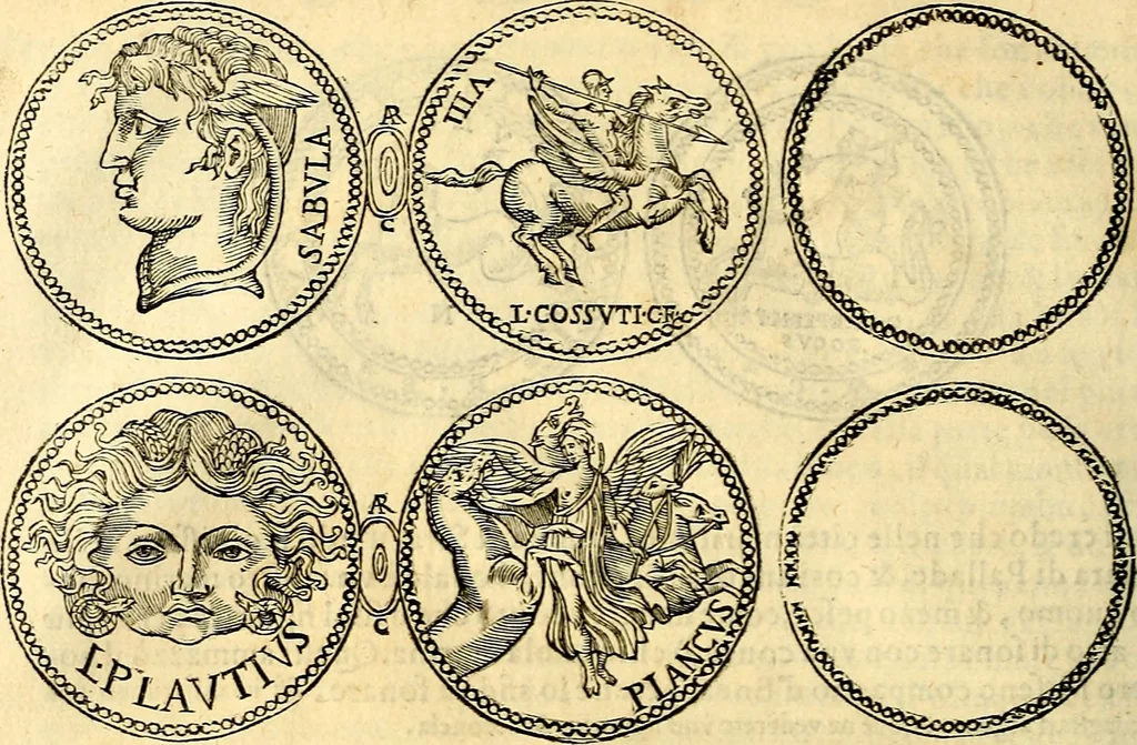 An illustration from Dialoghi di don Antonio Agostini archivescovo di Taracona, intorno alle medaglie, inscrittioni, & altre antichità, 1625, leaf 167