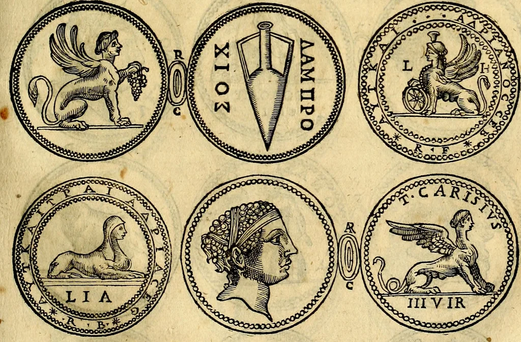 An illustration from Dialoghi di don Antonio Agostini archivescovo di Taracona, intorno alle medaglie, inscrittioni, & altre antichità, 1625, leaf 170