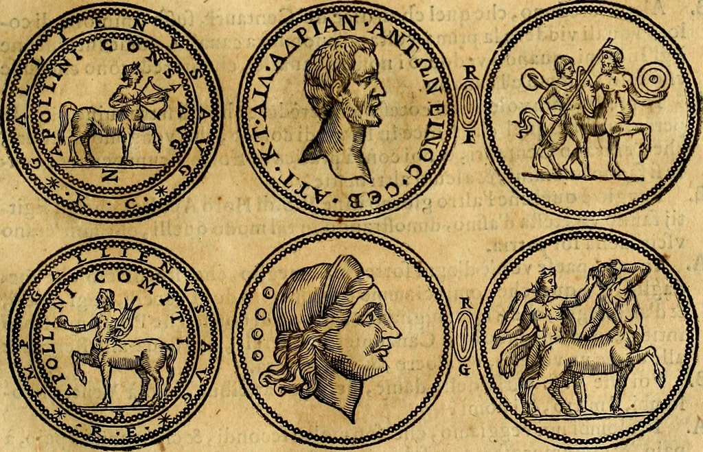 An illustration from Dialoghi di don Antonio Agostini archivescovo di Taracona, intorno alle medaglie, inscrittioni, & altre antichità, 1625, leaf 178