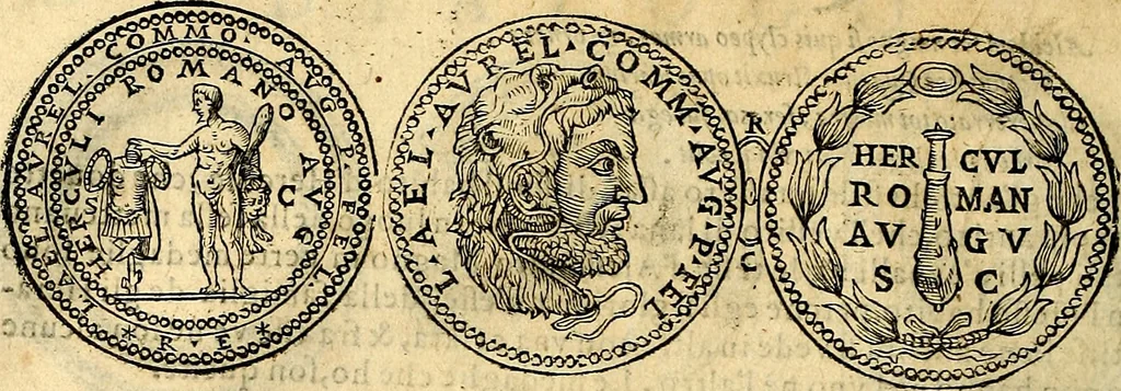 An illustration from Dialoghi di don Antonio Agostini archivescovo di Taracona, intorno alle medaglie, inscrittioni, & altre antichità, 1625, leaf 183