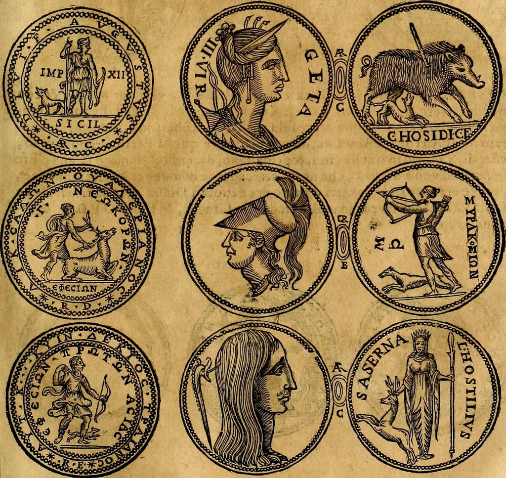 An illustration from Dialoghi di don Antonio Agostini archivescovo di Taracona, intorno alle medaglie, inscrittioni, & altre antichità, 1625, leaf 192