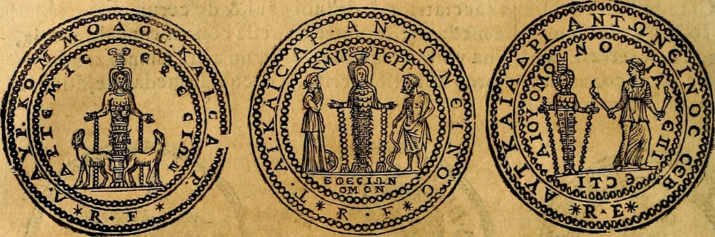 An illustration from Dialoghi di don Antonio Agostini archivescovo di Taracona, intorno alle medaglie, inscrittioni, & altre antichità, 1625, leaf 193