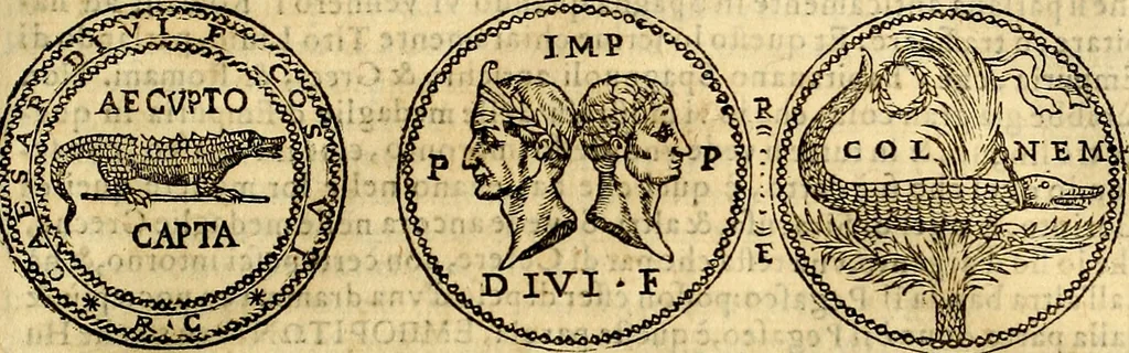 An illustration from Dialoghi di don Antonio Agostini archivescovo di Taracona, intorno alle medaglie, inscrittioni, & altre antichità, 1625, leaf 206