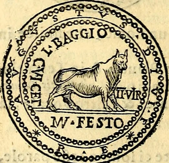 An illustration from Dialoghi di don Antonio Agostini archivescovo di Taracona, intorno alle medaglie, inscrittioni, & altre antichità, 1625, leaf 211