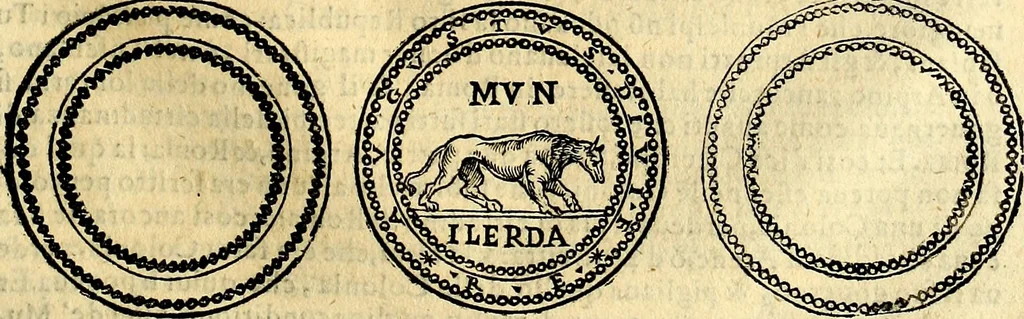 An illustration from Dialoghi di don Antonio Agostini archivescovo di Taracona, intorno alle medaglie, inscrittioni, & altre antichità, 1625, leaf 212