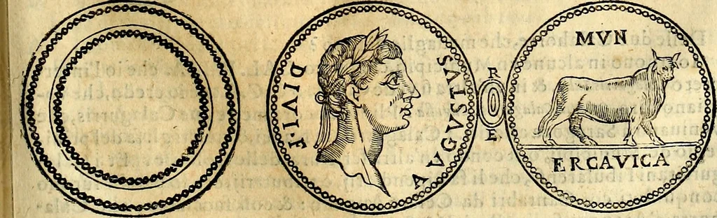 An illustration from Dialoghi di don Antonio Agostini archivescovo di Taracona, intorno alle medaglie, inscrittioni, & altre antichità, 1625, leaf 226